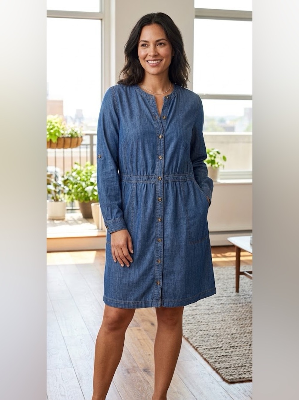 J.Jill Denim Women's Dark Indigo Dress, size large